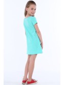 Girls\' dress with stars, mint NDZ8244 - Online store - Boutique